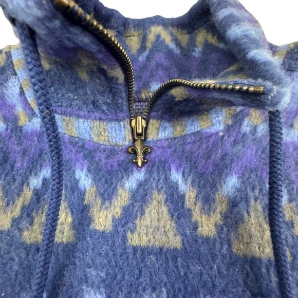 Express French Country Vintage Oversized Soft Fleece Pullover Women's Size L - Picture 3 of 6